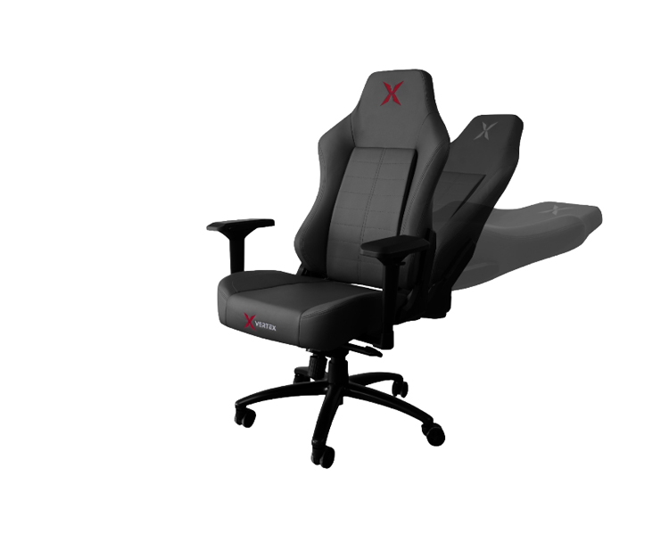 Gaming Chair: Vertex Imperion Gaming Chair Black Leather